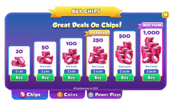 Bingo Bash Buy Chips