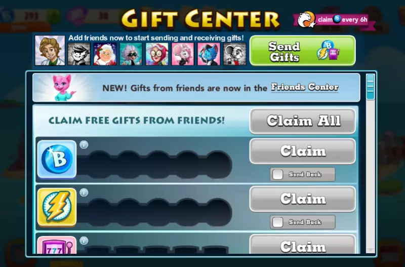 Bingo Blitz Gift Center