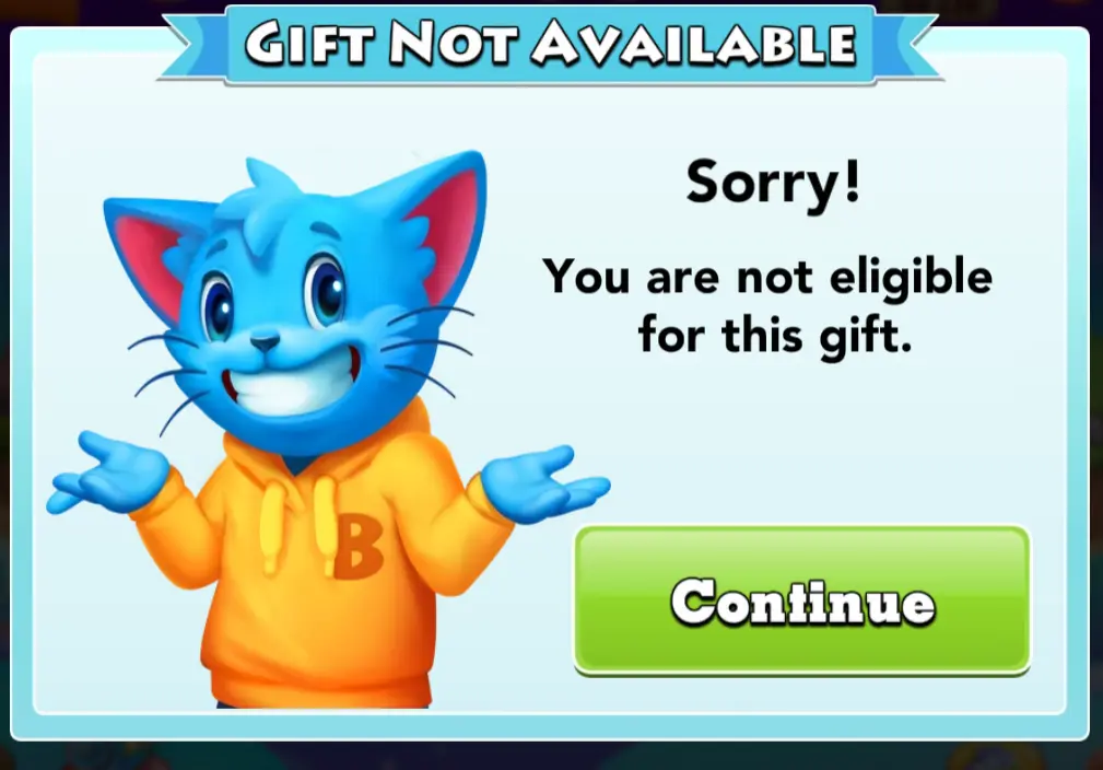 Gift Not Available