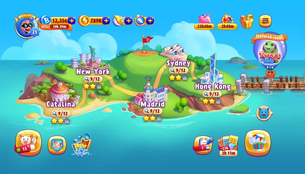 Levels Map In Bingo Blitz
