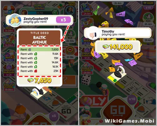 Monopoly Go Rent Targets Rewards