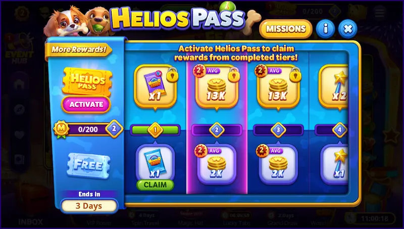 Doubleu Casino Helios Pass
